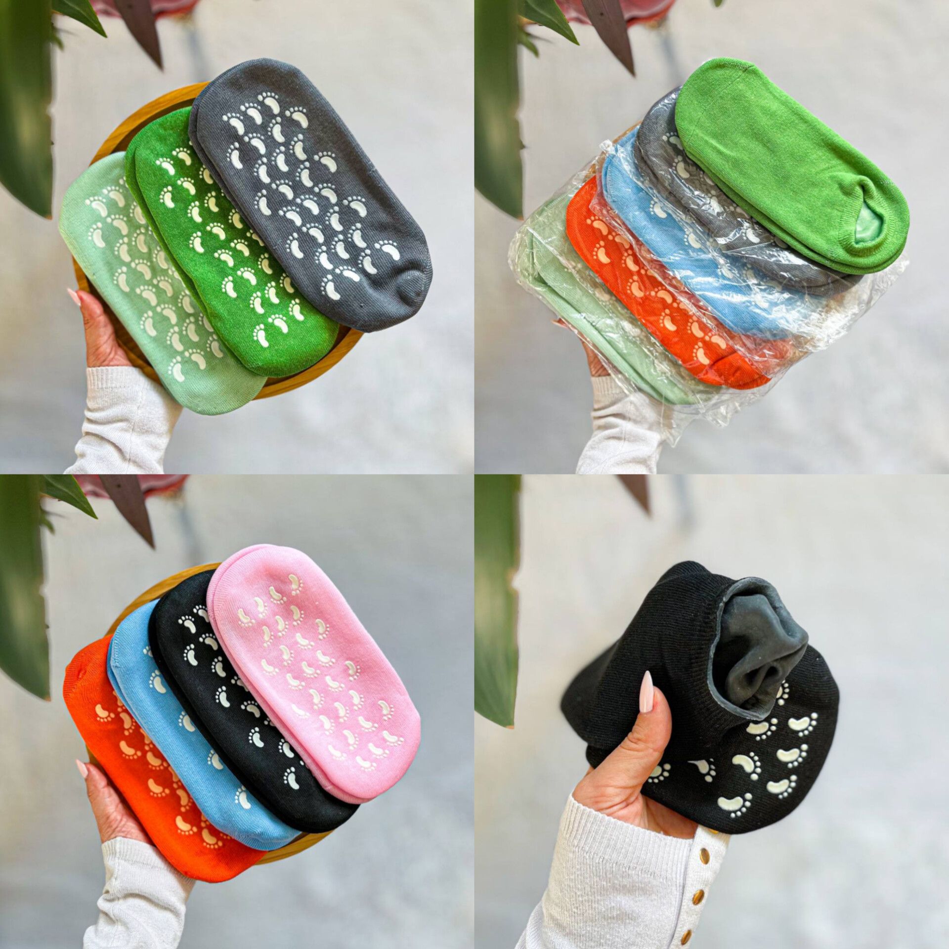 جوراب سیلیکونی رفع ترک و خشکی پا ( ارسال رنگ رندوم )اصلی به قیمت عمده وهمکاری