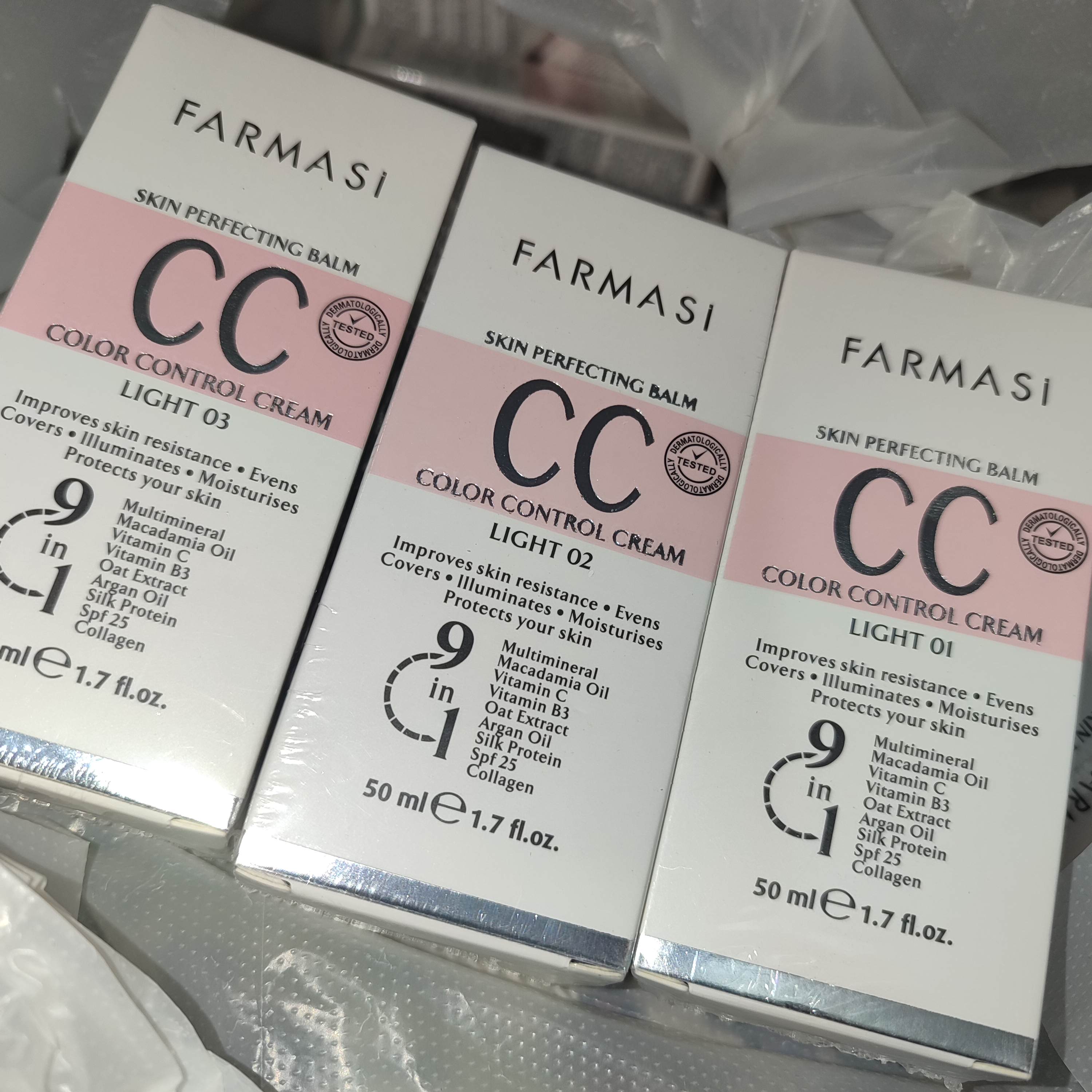 سی سی کرم حجم 50 میل مناسب انواع پوست با ضمانت اورجینال(01,02,03)